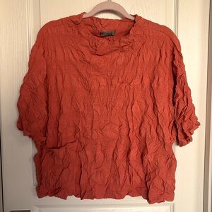 Chalet Women's Crinkled Orange Blouse